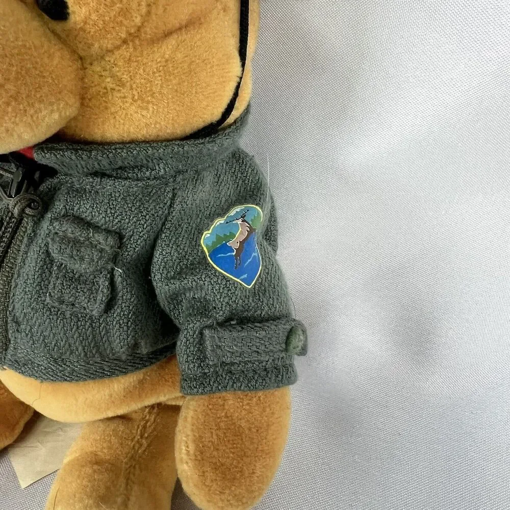 Disneyland Resort Walt Disney Winnie The Pooh Ranger Pooh Beanie Plush 8" - Picture 2 of 4